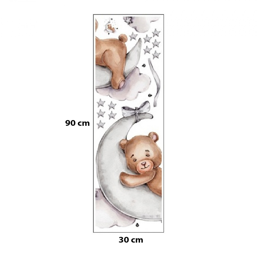 Sticker Autoadeziv Ursulet pe Lună Sipo 72x57cm - imagine 6