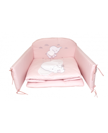 Set Lenjerie Amy cu protecție laterală, Pink - imagine 5