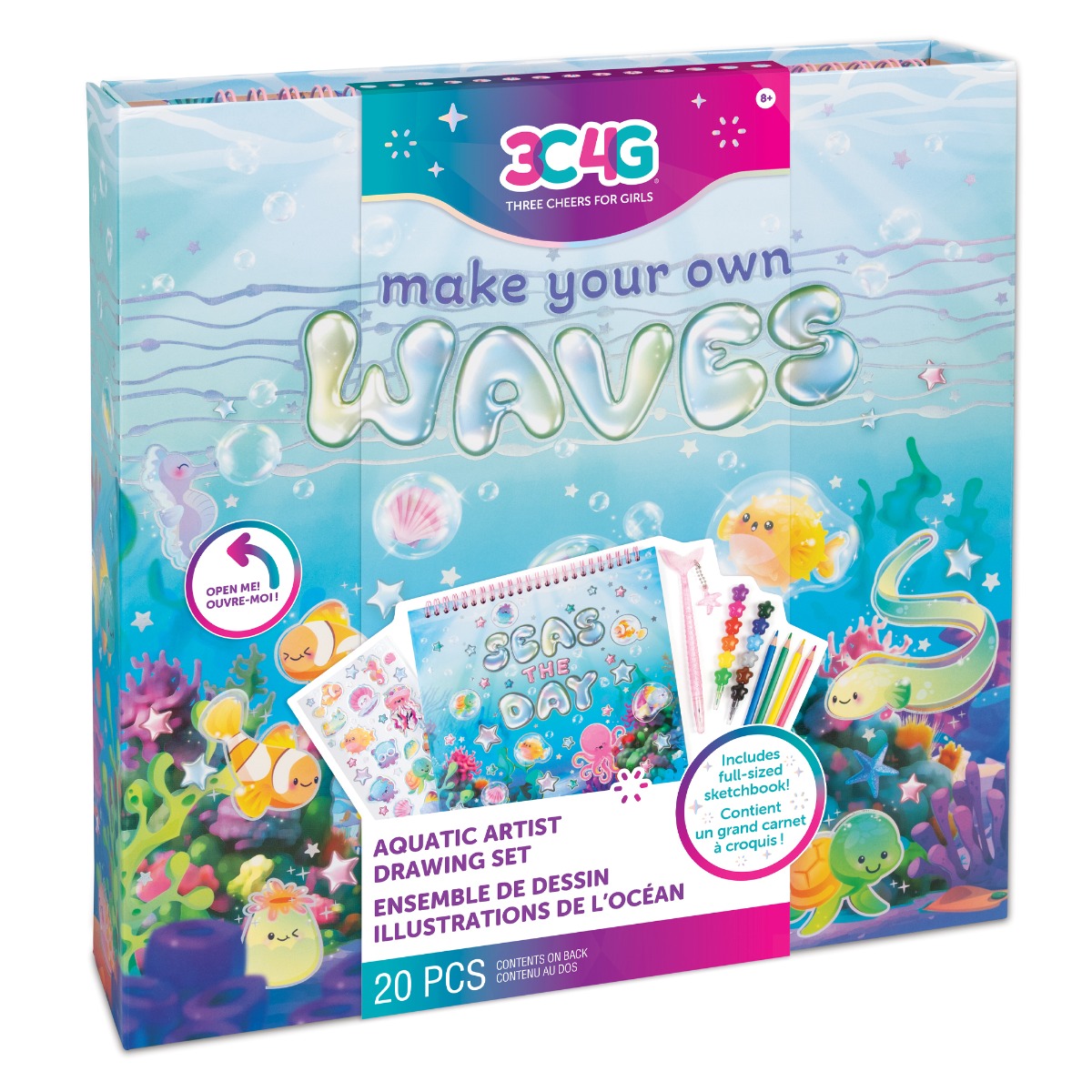 Set Desenat 3C4G 20 Piese, Cutie Magnetică