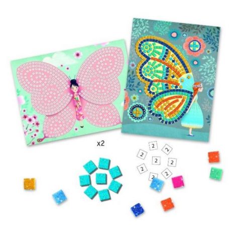Mozaic Djeco Fluturi | Joc Creativ Arta prin Numere - imagine 3