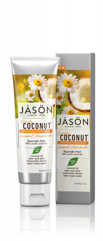 Pasta de dinți Sensibili Cocos și Mușețel Jason 119g