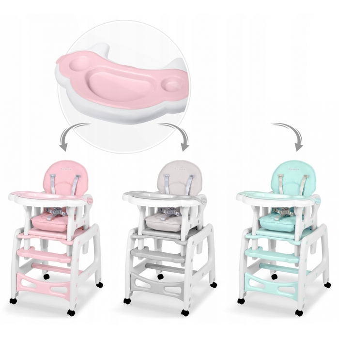 Tava Scaun Masa Ricokids Sinco Roz - imagine 4