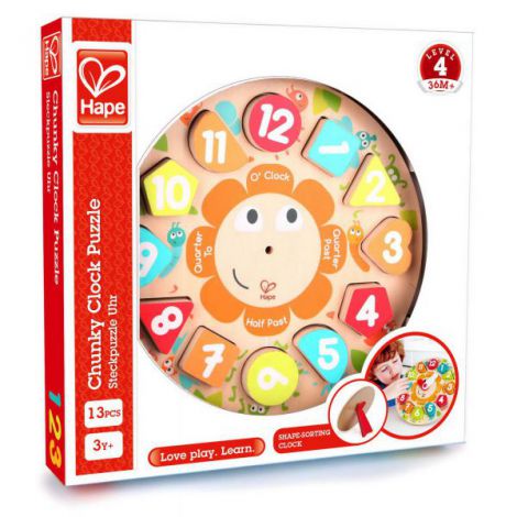 Ceas Educativ Hape E1622 - Lecție de Timp și Forme - imagine 2