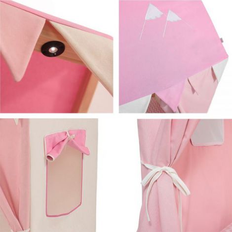 Casuta Tipi House Pink Micuna cu LED si Lenjerie - imagine 5