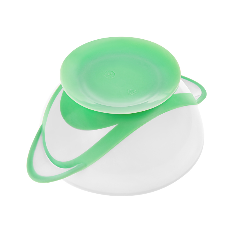 Castron Akuku cu ventuza și linguriță Verde - imagine 3