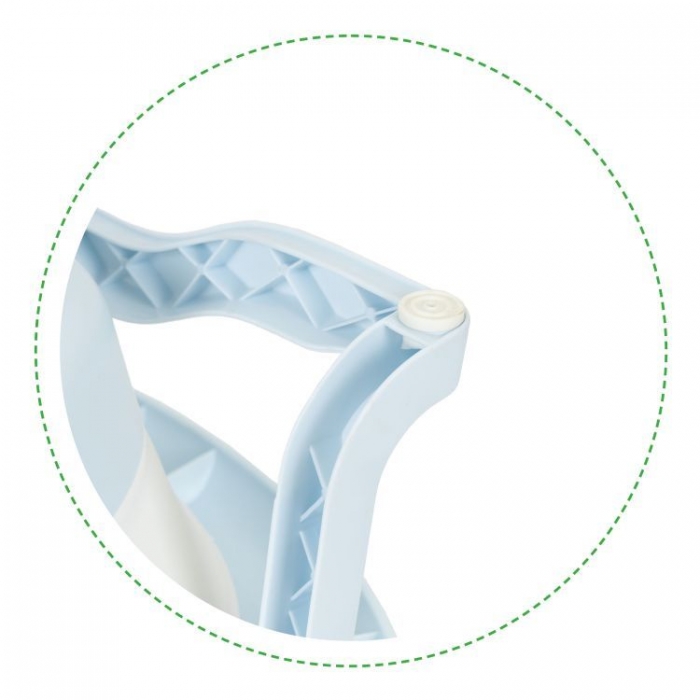 Cadita baie pliabila Ecotoys Gri, cu dop scurgere - imagine 6