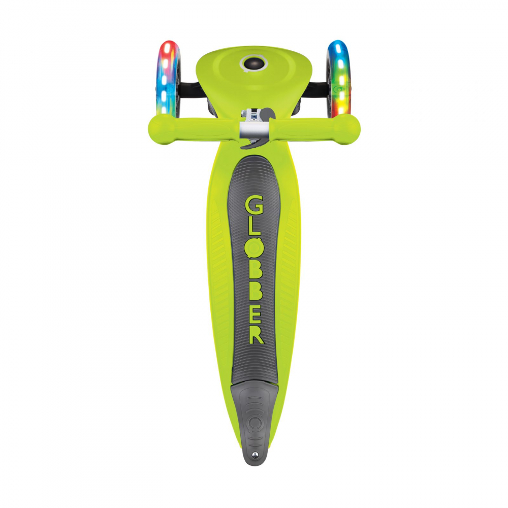 Trotineta Globber Junior Verde 3 Roti LED Pliabila