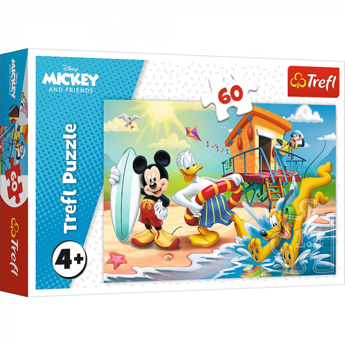 Puzzle Trefl Mickey Mouse Plaja 60 piese