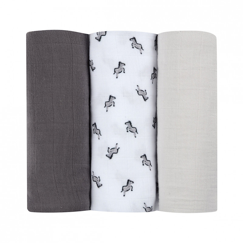 Set 3 Museline Beaba Bumbac Organic 70x70 cm - imagine 7
