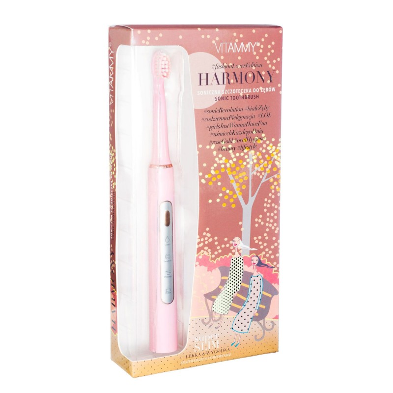 Periuță Electrică Vitammy Harmony, 60000 Vibrații, Roz - imagine 4