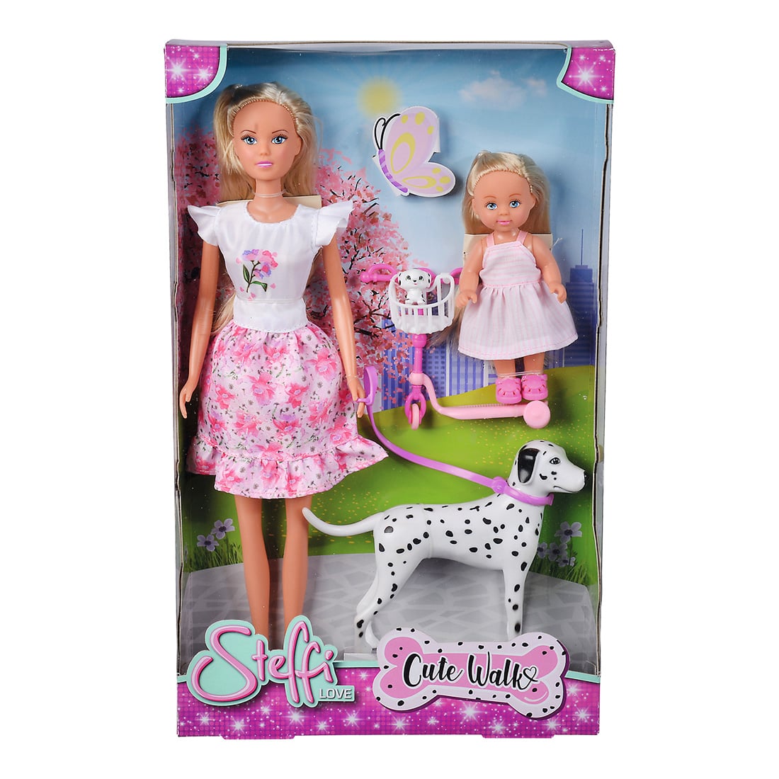 Papusa Steffi Love cu Evi si Caine Dalmatian