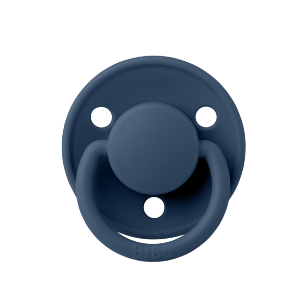 Suzeta BIBS Silicon Steel Blue, Tetină Rotundă - imagine 3
