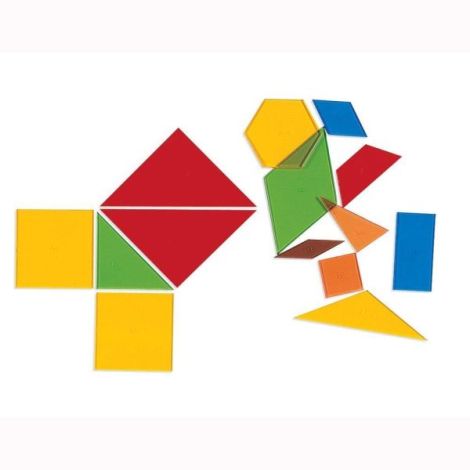 Poligoane Learning Resources - Set 450 Buc Geometrie - imagine 2