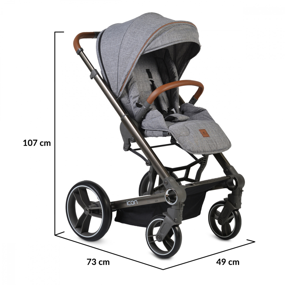 Carucior Modular 2in1 Cangaroo Icon Grey - imagine 7