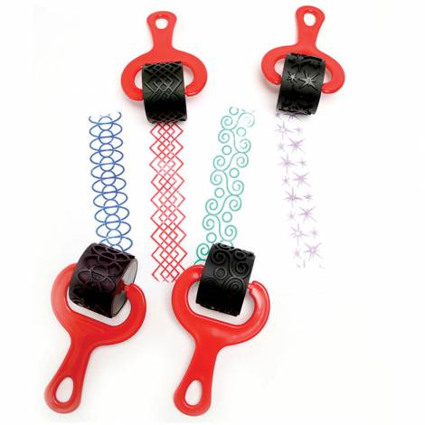 Set 4 trafaleti Educo cu design texturat