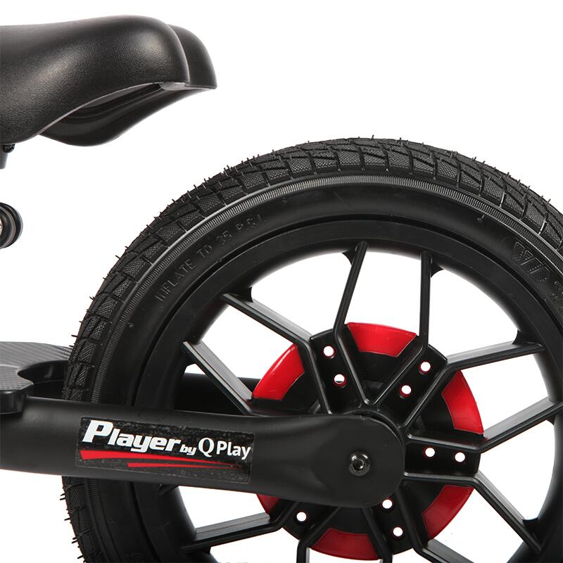 Bicicleta Fără Pedale Qplay Roșu, 3-6 Ani - imagine 5