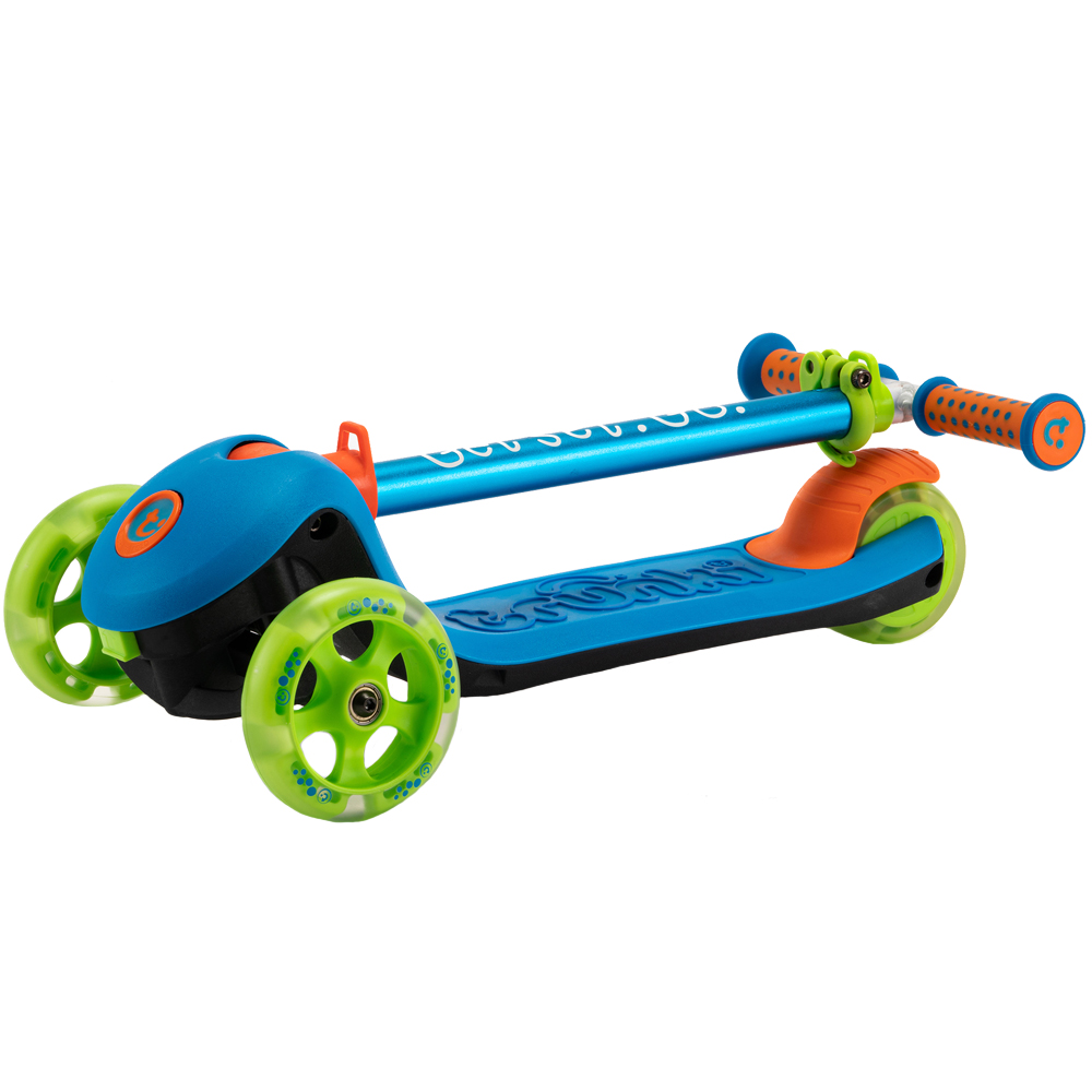 Trotineta Trunki Albastru Pliabilă, Ghidon Reglabil, 50kg - imagine 2