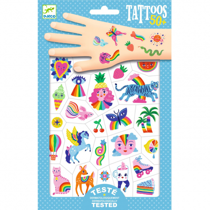 Tatuaje Djeco Curcubeu Neon | Non Alergice