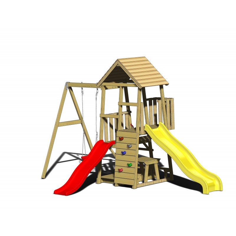 Turn Joaca Wendi Toys cu Tobogane si Lada de Nisip