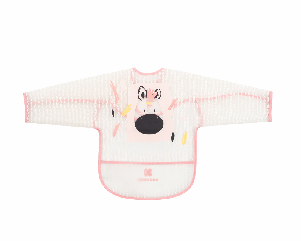 Baveta KikkaBoo Arty Pink cu Maneci