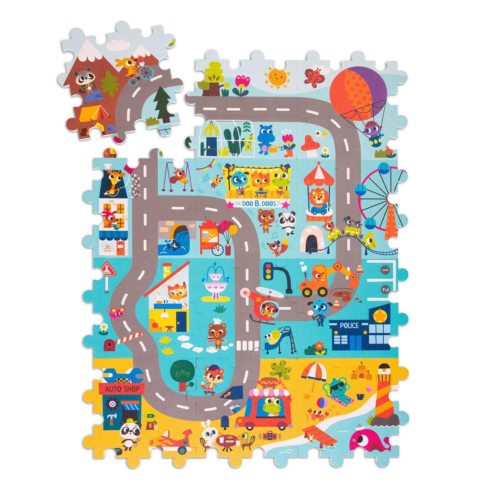 Covor puzzle Orasul Fanteziilor Btoys