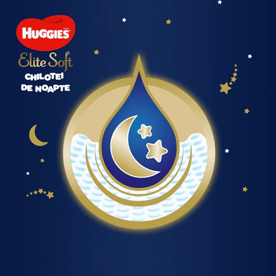 Huggies Elite Soft Noapte Mar.4 - Scutece Absorbente - imagine 2