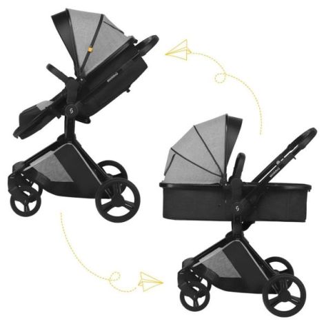 Carucior 2in1 Skiddou Nasjo Normandic Dream, Gri - imagine 7