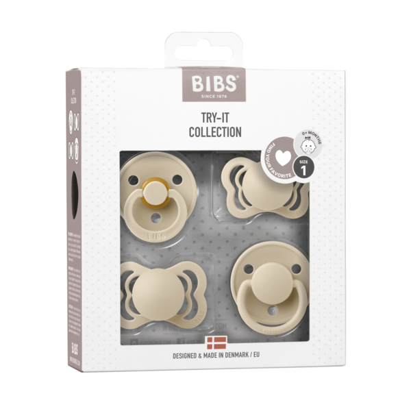Set 4 Suzete Bibs Try-it Collection 0+, Vanilla - imagine 2
