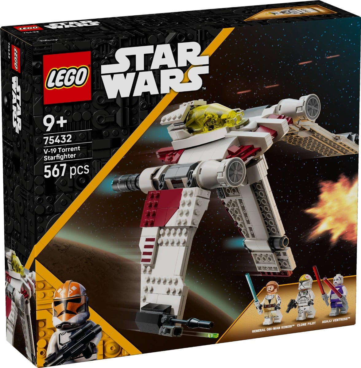 LEGO Star Wars Nava V-19 Torrent, 3 minifigurine