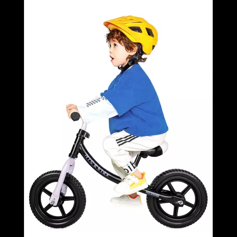 Bicicleta Fără Pedale Nice Kids 12" White Black - imagine 6
