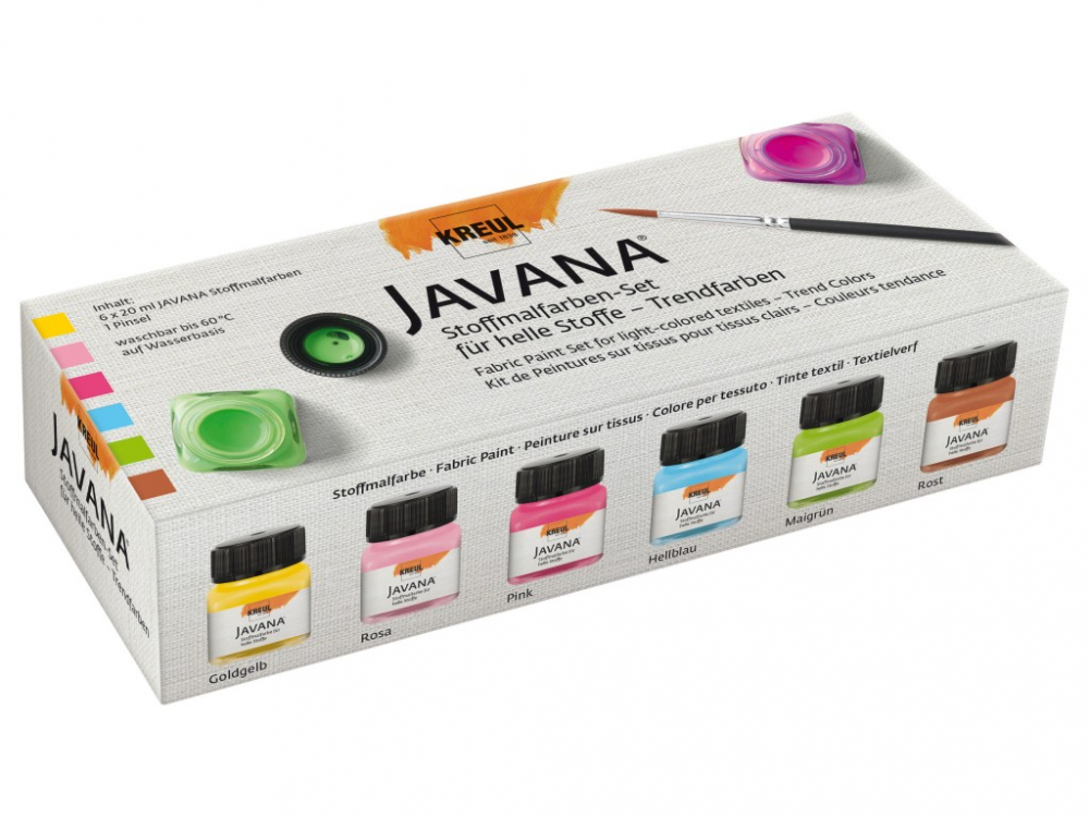 Set Vopsea Textil Javana Trend Kreul, 6 Culori
