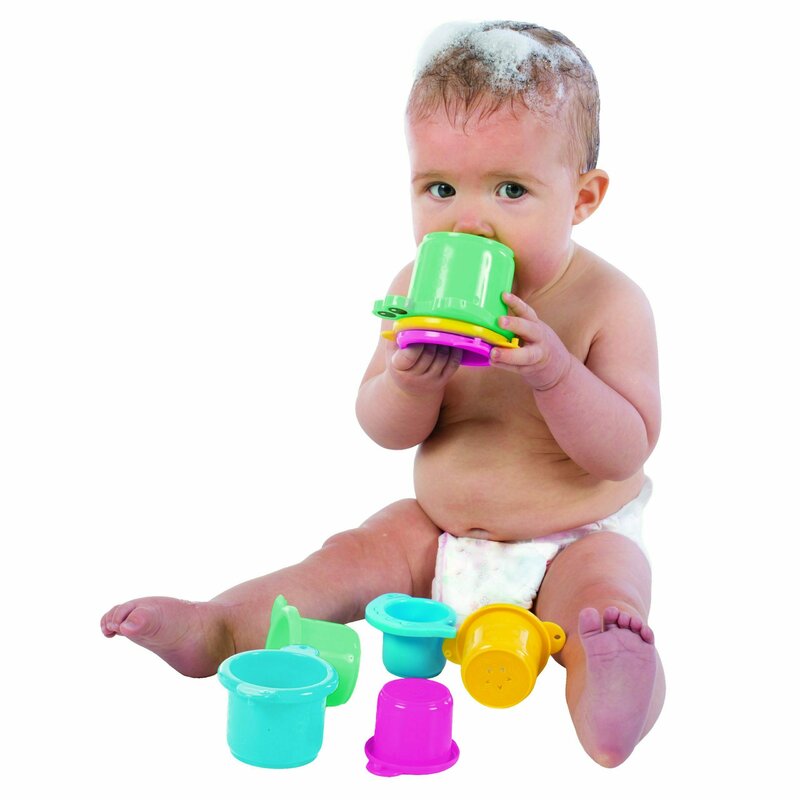 Jucărie de baie Playgro Croc Cups, 8 piese