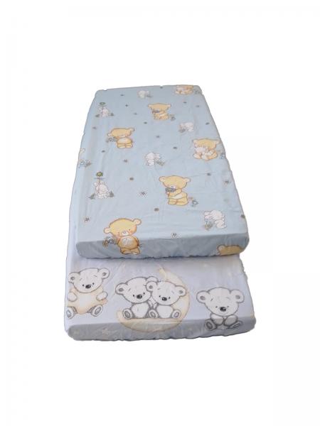 Cearceaf MyKids Imprimat Albastru 120x60 cm - imagine 2