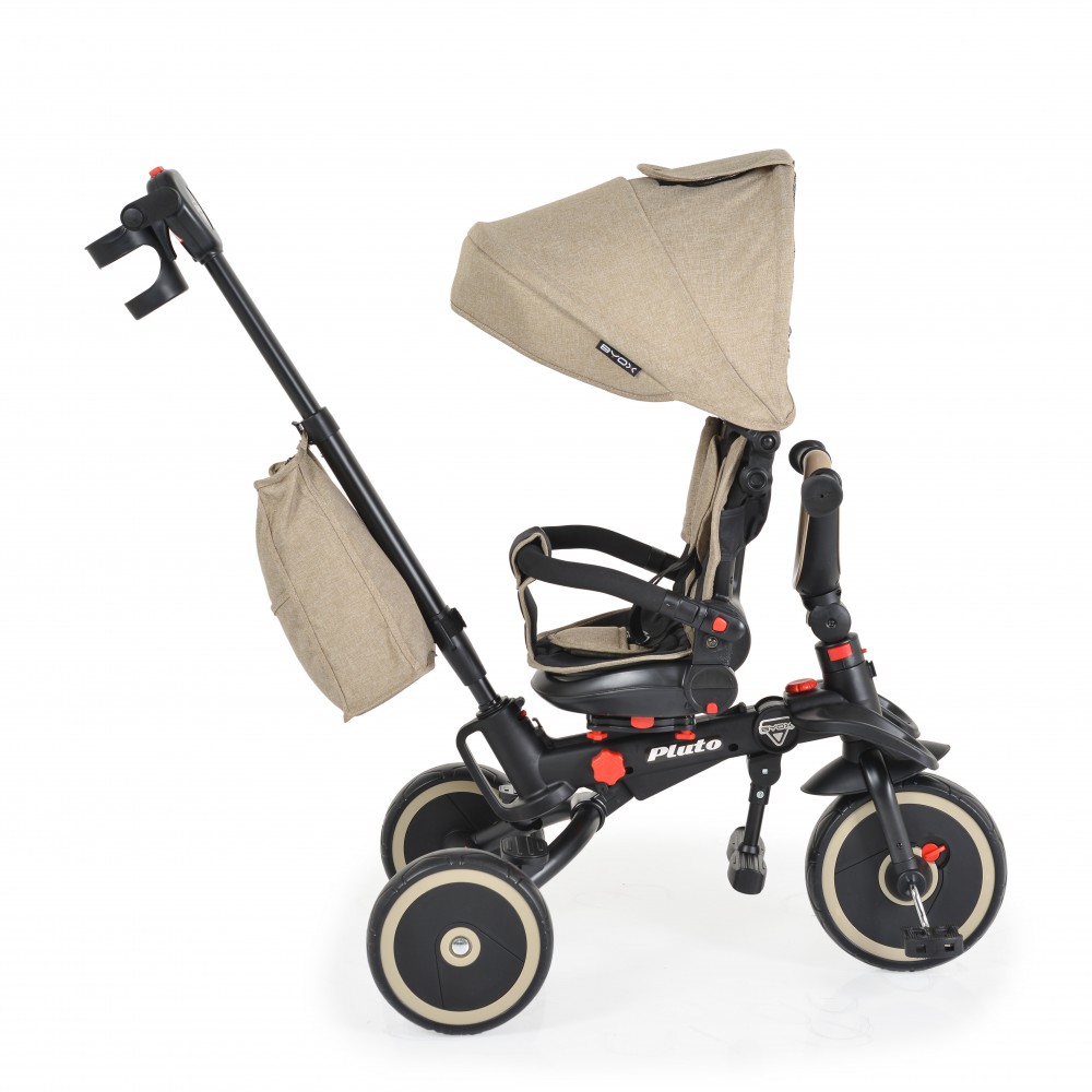 Tricicleta Byox Pluto Beige Pliabilă cu Scaun Rotativ - imagine 8