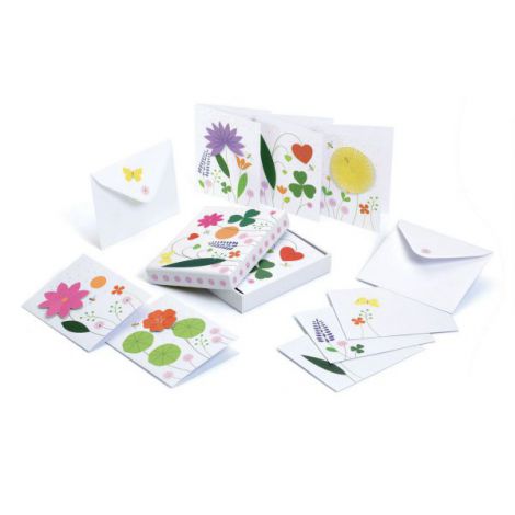 Felicitari Djeco Emma - 10pcs Floral Invitations - imagine 3