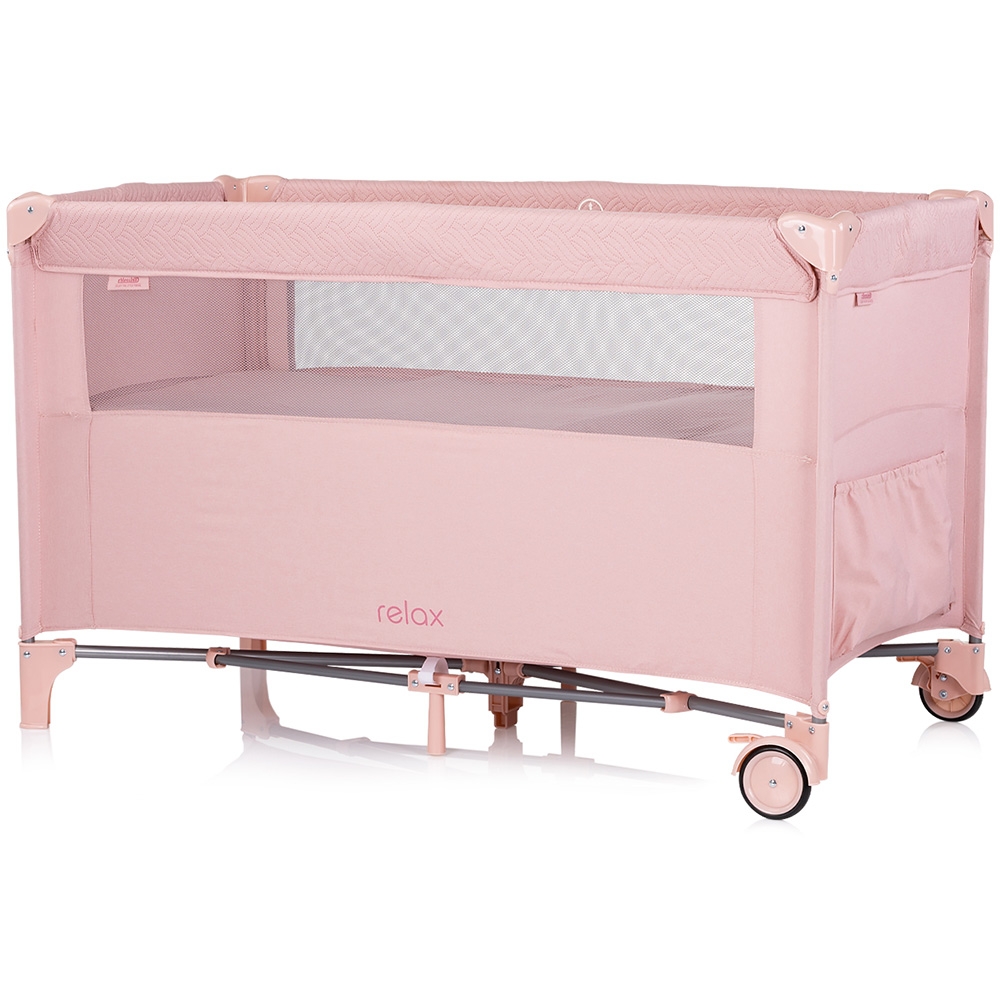 Pătuț Pliabil Chipolino Side-Sleeping Pink Marshmallow - imagine 2