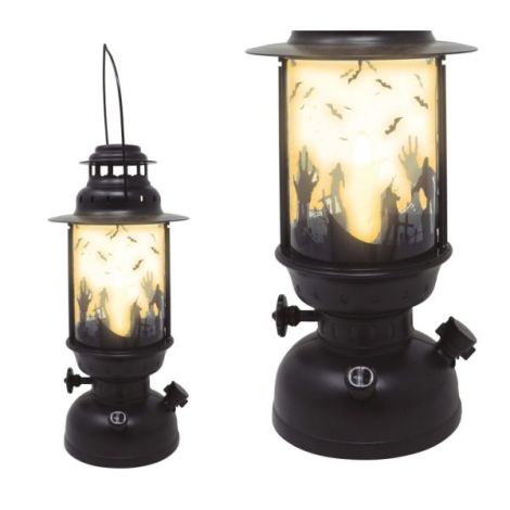 Felinar Halloween Negru Guirca cu LED