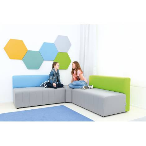 Canapea Grădiniță Gri-Albastru Moje Bambino Ignifugă - imagine 12