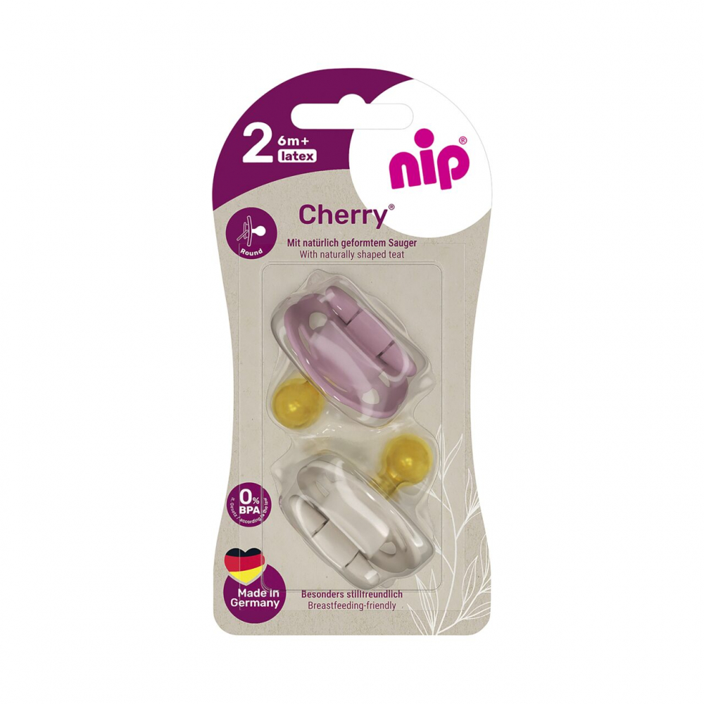 Set 2 suzete Nip Cherry Girl tetină latex - imagine 3