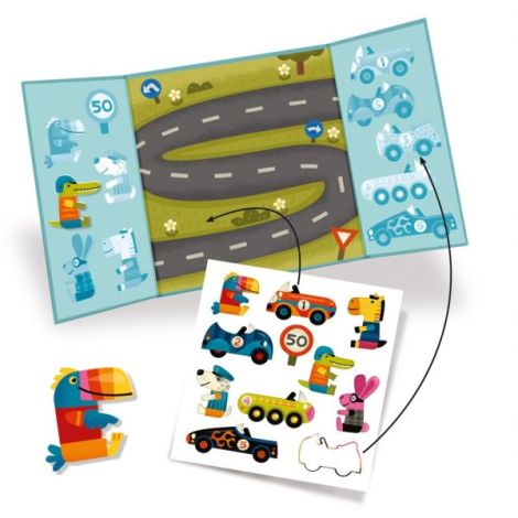 Planse Abtibilduri Vehicule Djeco | Reutilizabile - imagine 3