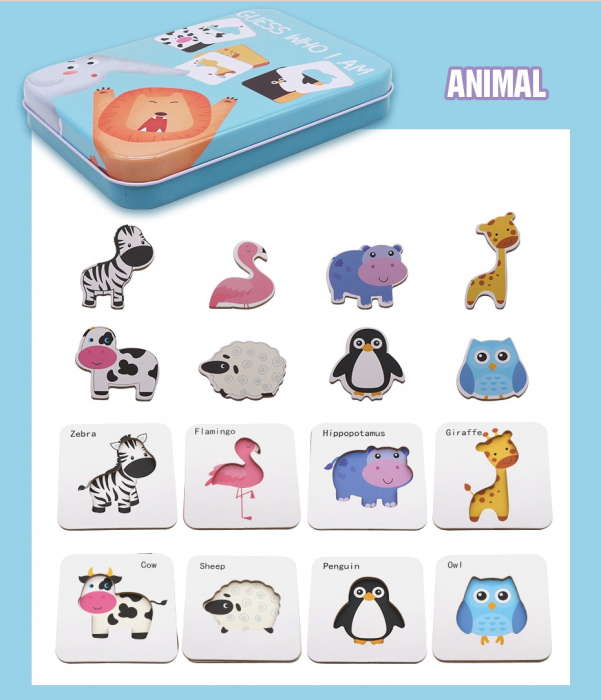 Puzzle Animale Sălbatice Krista | Cutie Metalică