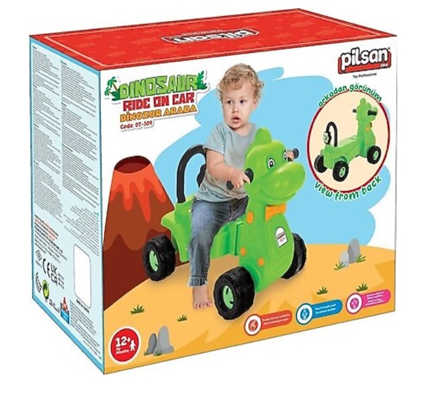 Pilsan Dino Green Ride-On fără pedale 12+ luni - imagine 3