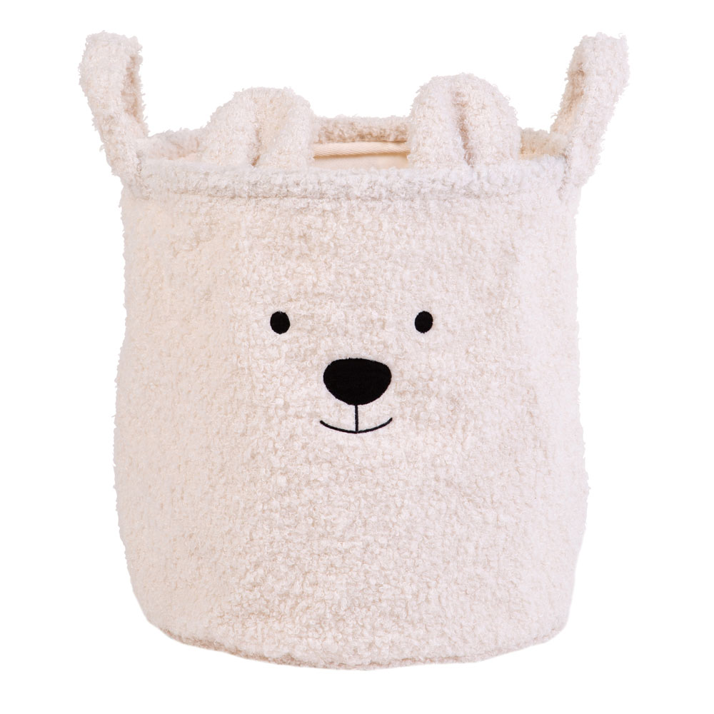 Cos Depozitare Childhome Teddy Alb, 30x30x30 cm - imagine 3