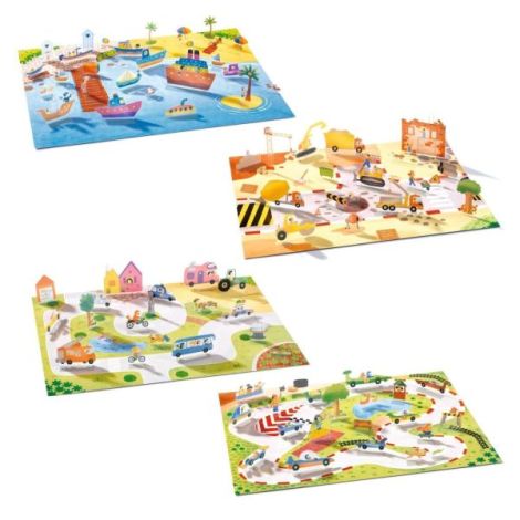 Djeco Stickere Reutilizabile 3D Masini - imagine 5
