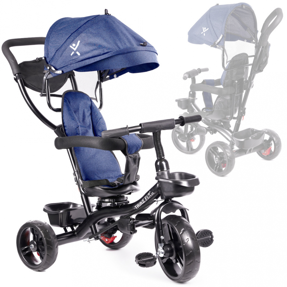 Tricicleta Ikonka Trike Fix Lite Blue, 360° Control