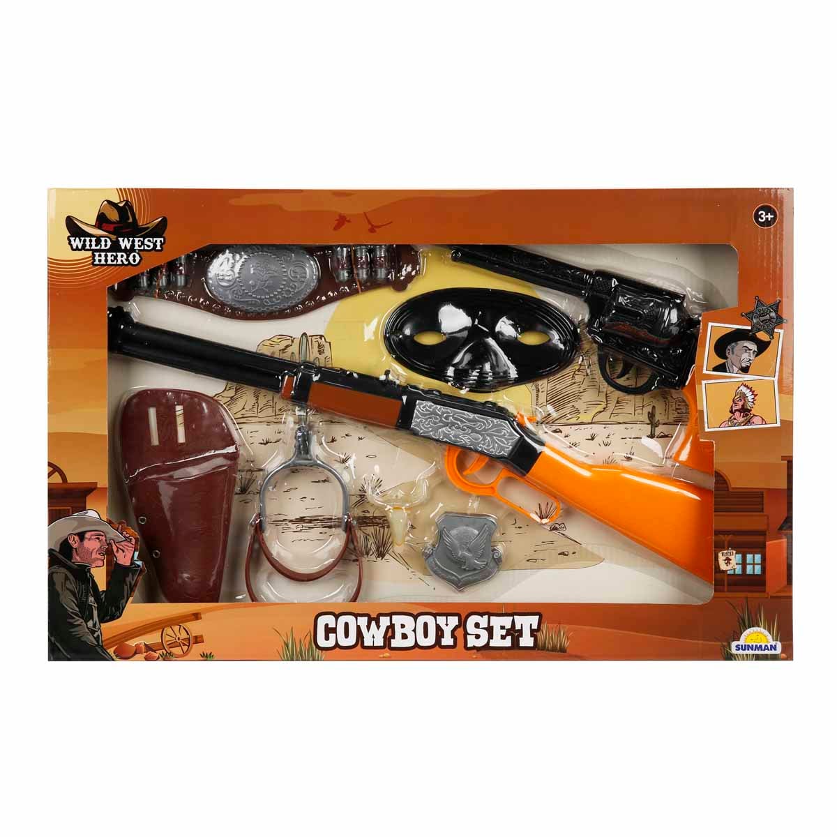Set Cowboy Wild West Hero cu Pușcă și Accesorii