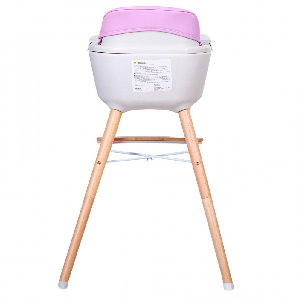 Buba Carino 2-in-1 Scaun Lemn Fag Roz - imagine 2