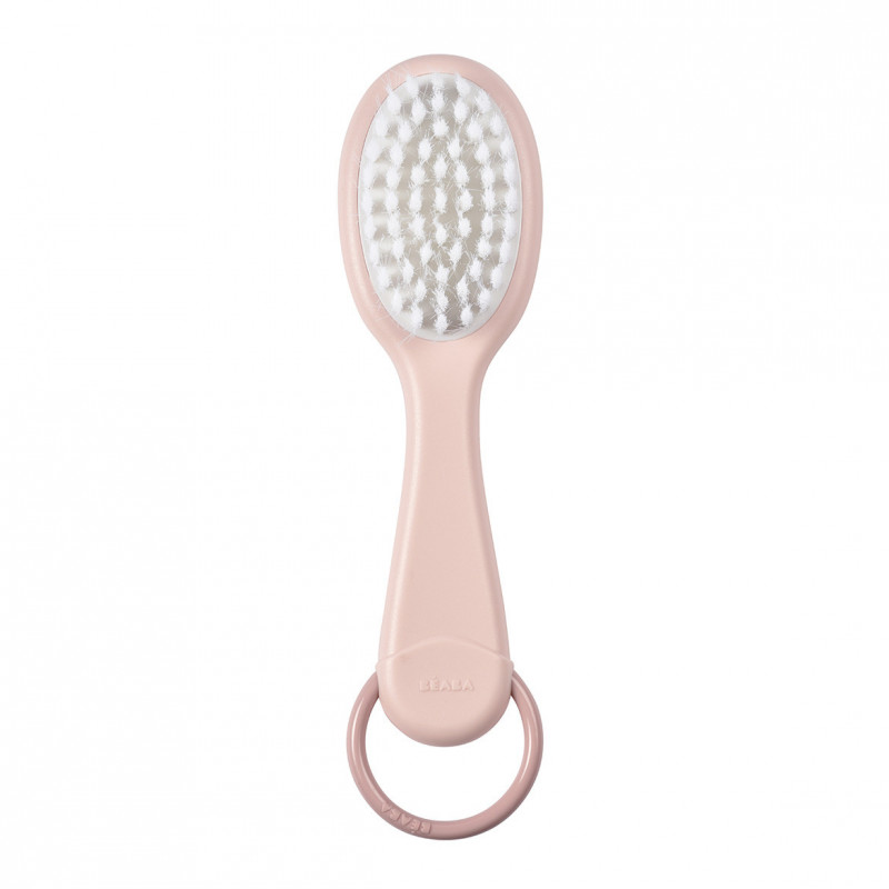Set Perie și Pieptene Beaba Old Pink pentru Pielea Sensibilă