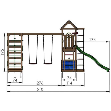 Junglegym Voyager - Complex Joacă Lemn - imagine 2