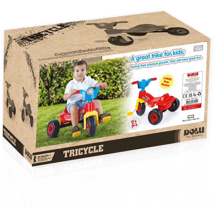 Tricicleta Dolu Multicolor, Cos Accesorii, 30kg - imagine 3